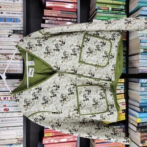 Disney Quilted Jacket Cardigan Green 1X Oversized Bambi Thumper